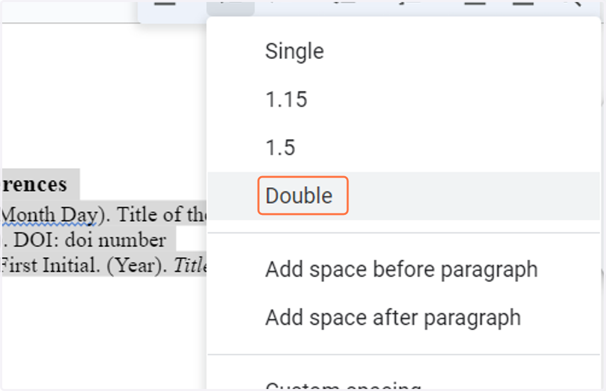 Click on Double