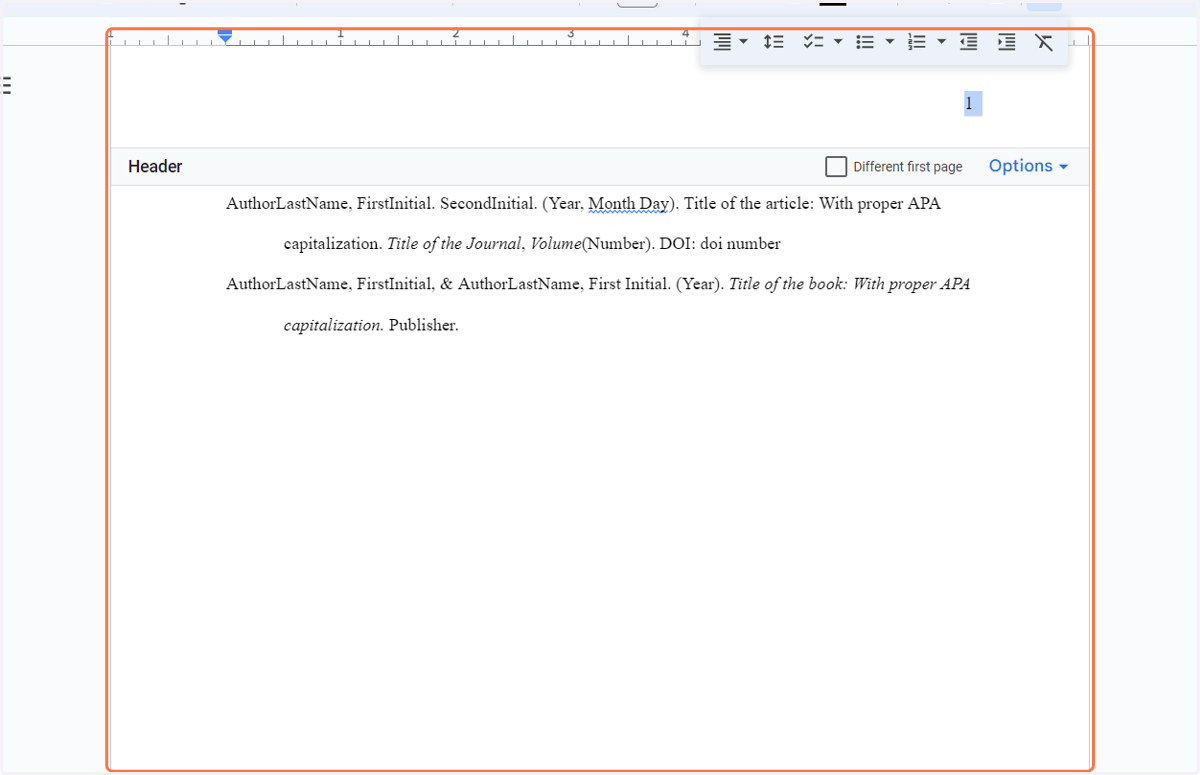 Double click on the page (outside of the Header) to be back on the regular page.