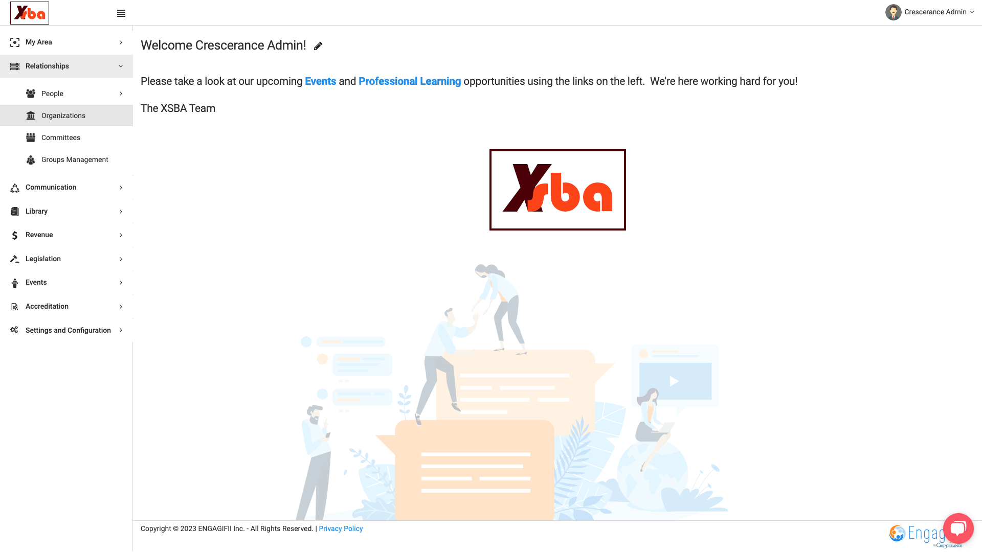 Click on Organizations