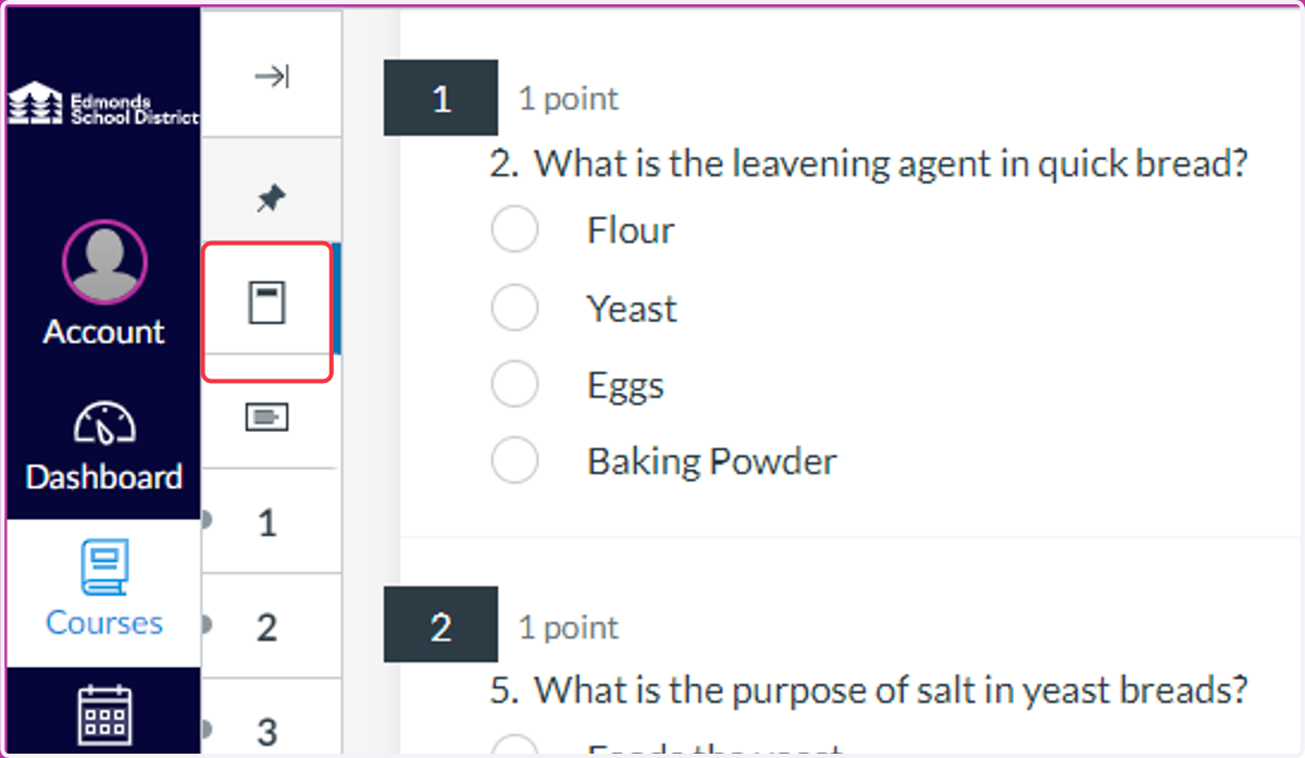 Navigation Menu Title Icon