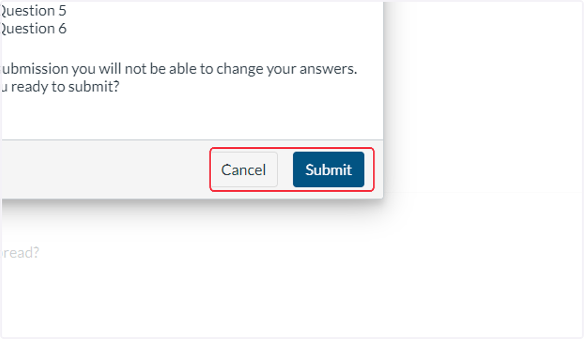 Submit and Cancel Button
