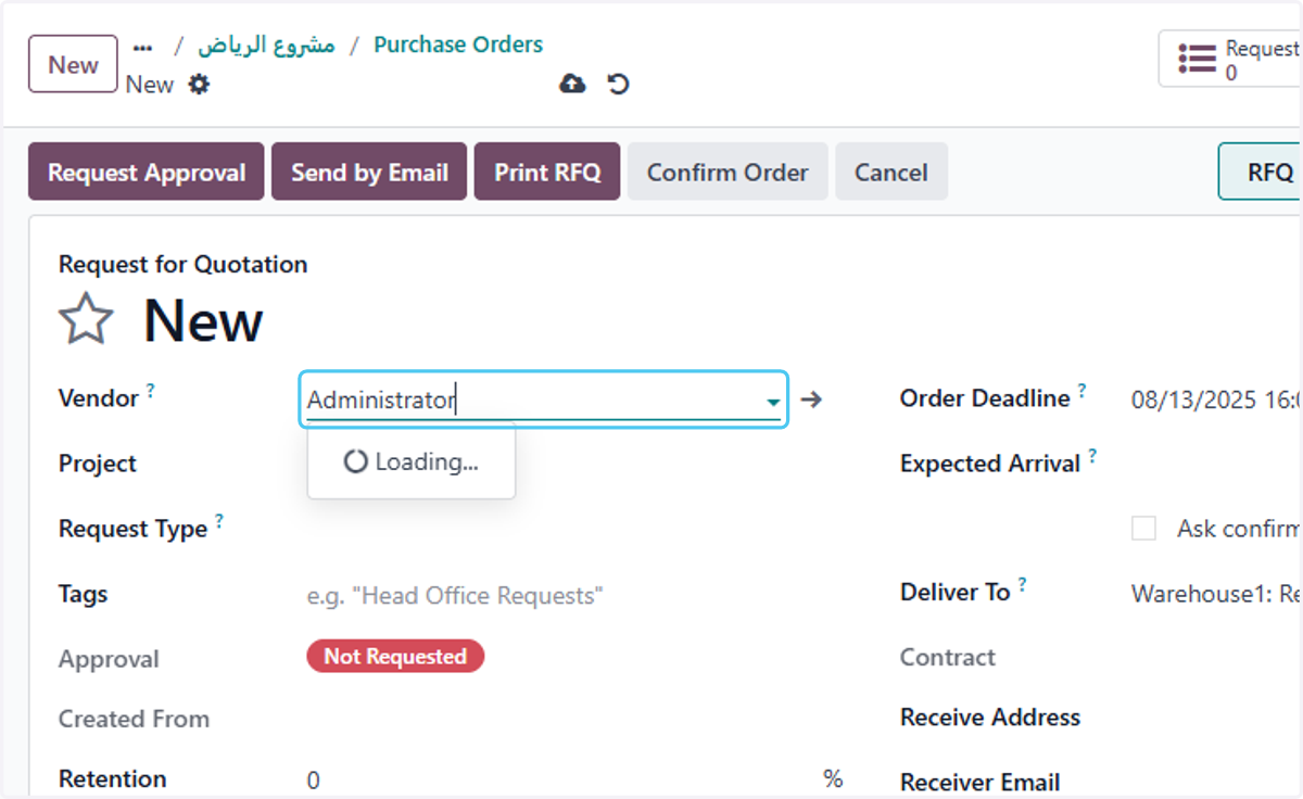 Click on Vendor?