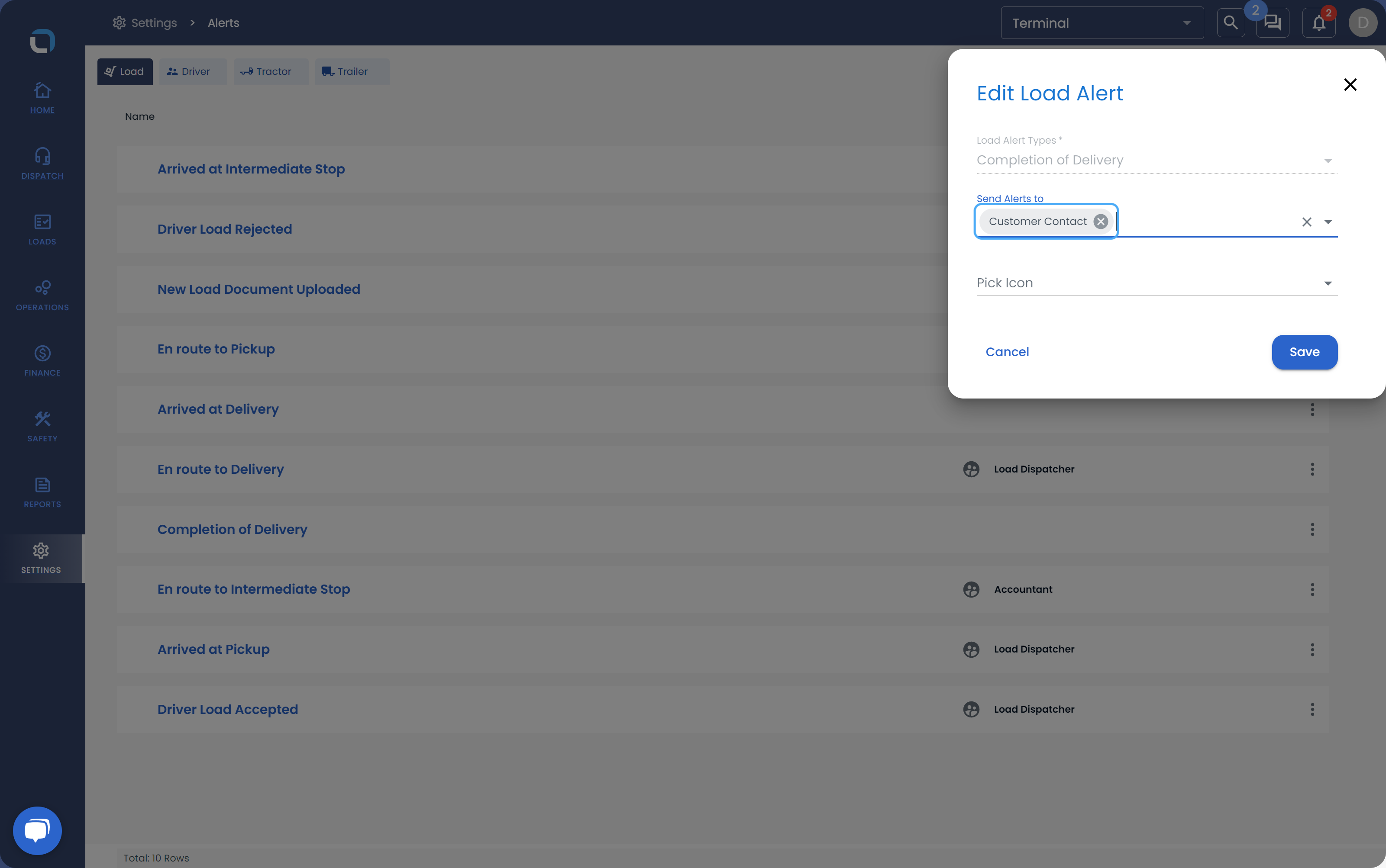 Click on Customer Contact