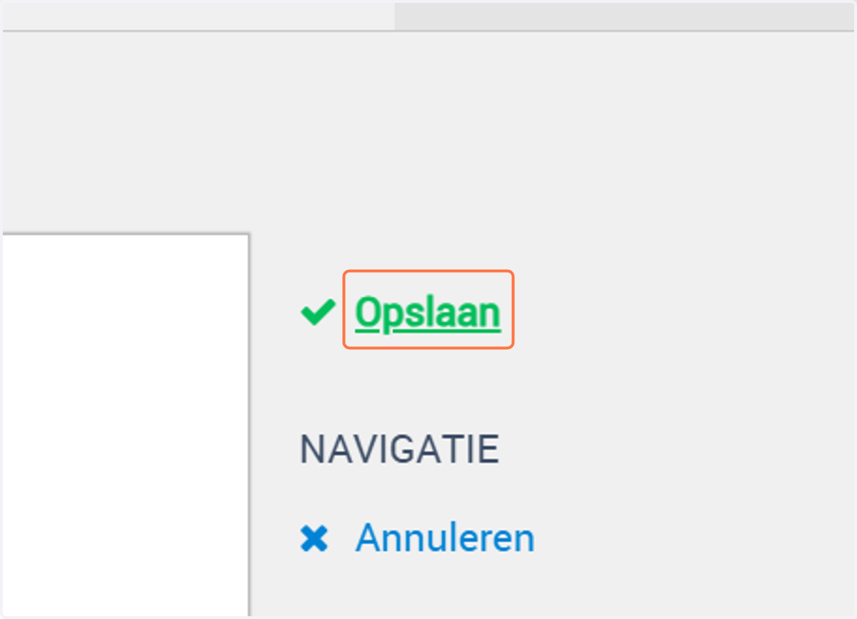 Klik vervolgens op opslaan als deze optie nog niet was aangevinkt. Anders kun je op annuleren klikken.
