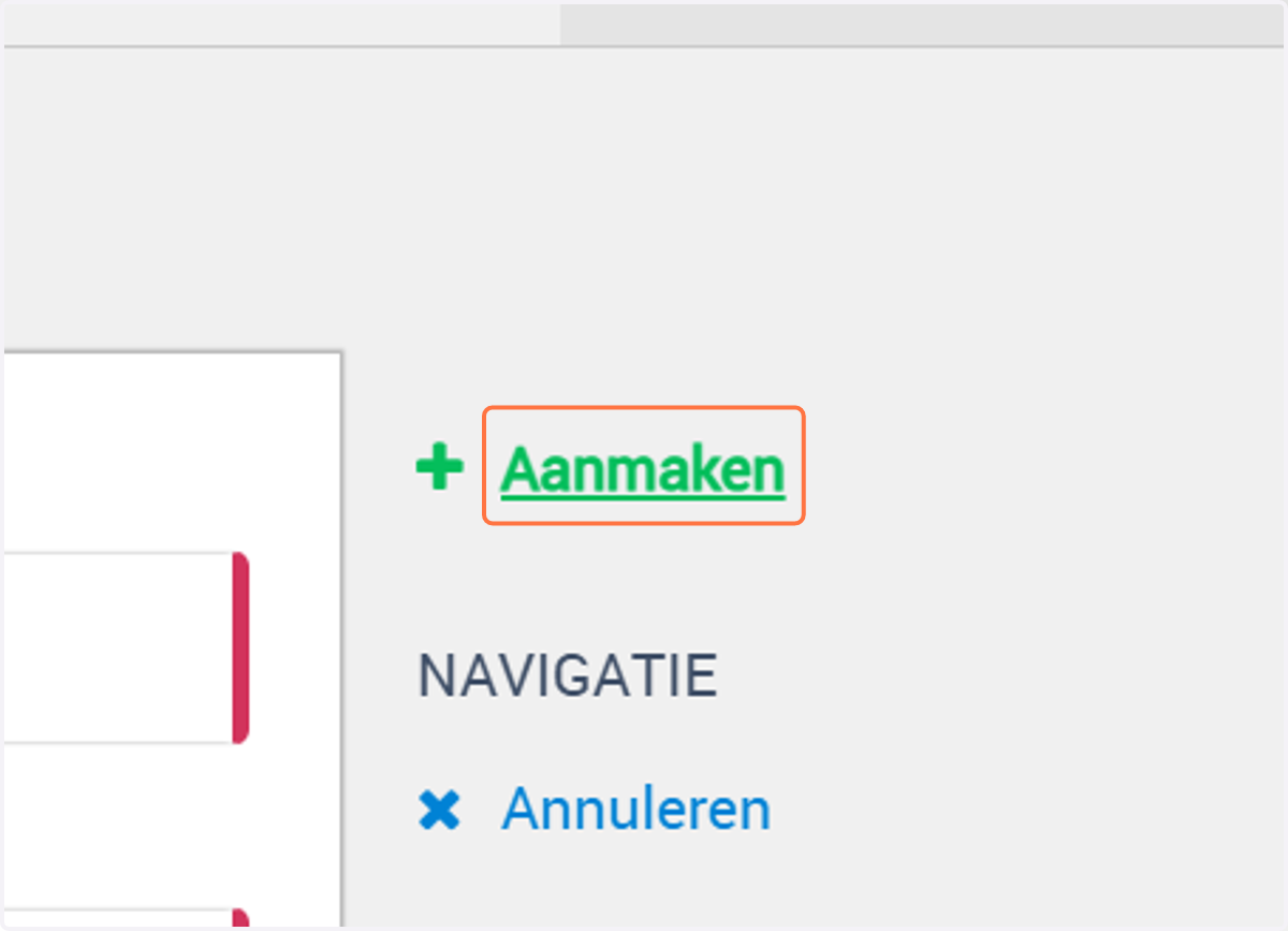 Klik op Aanmaken