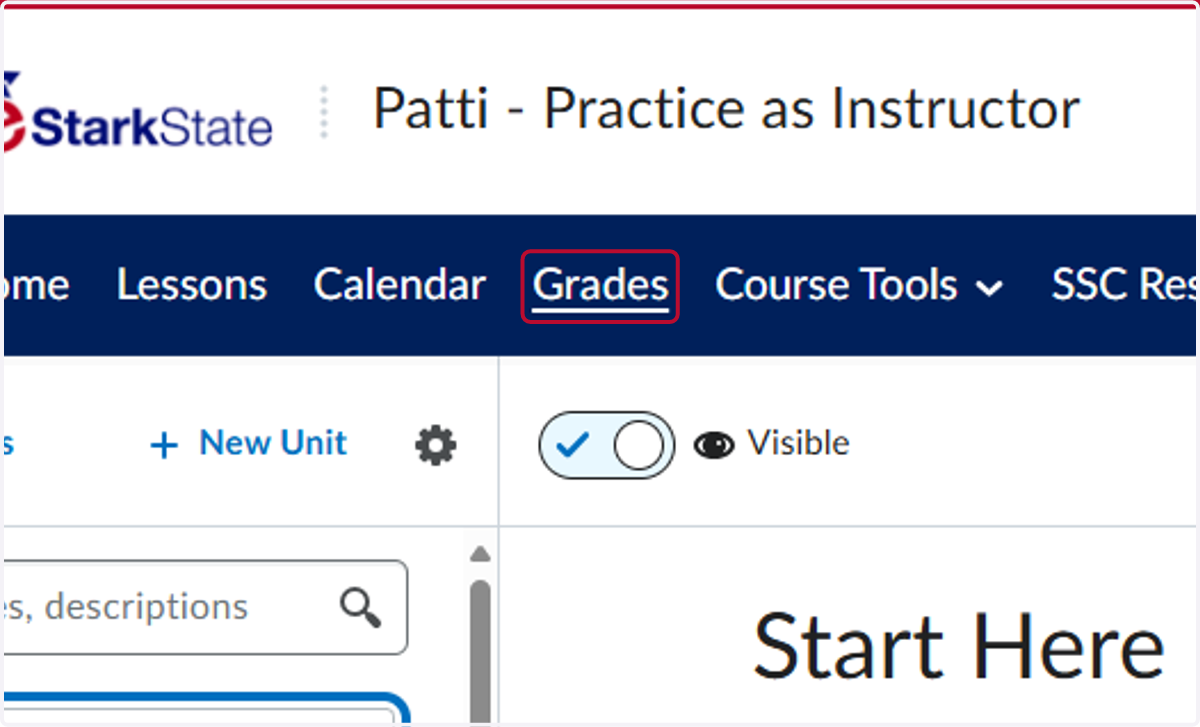 Click on Grades