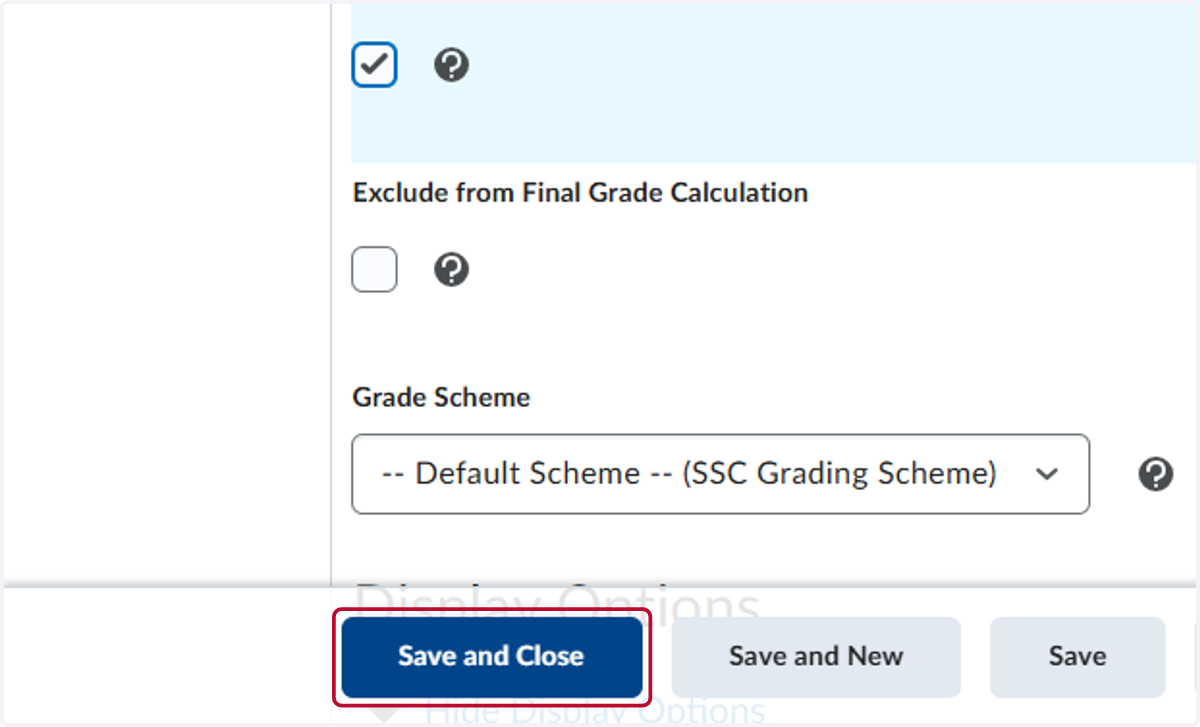 Click on Save and Close