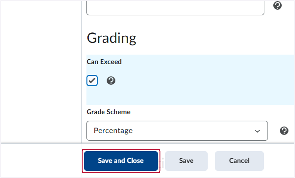 Click on Save and Close