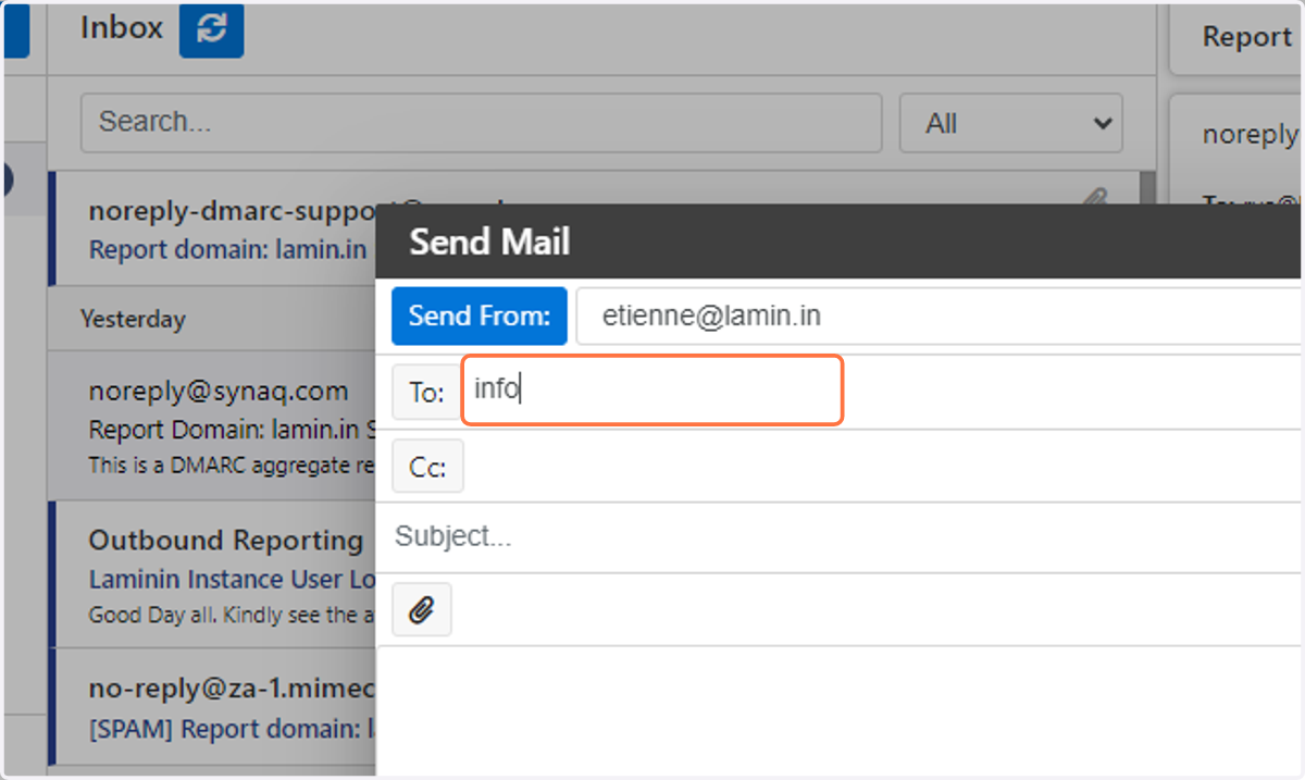 Start typing the contact's name or email address
