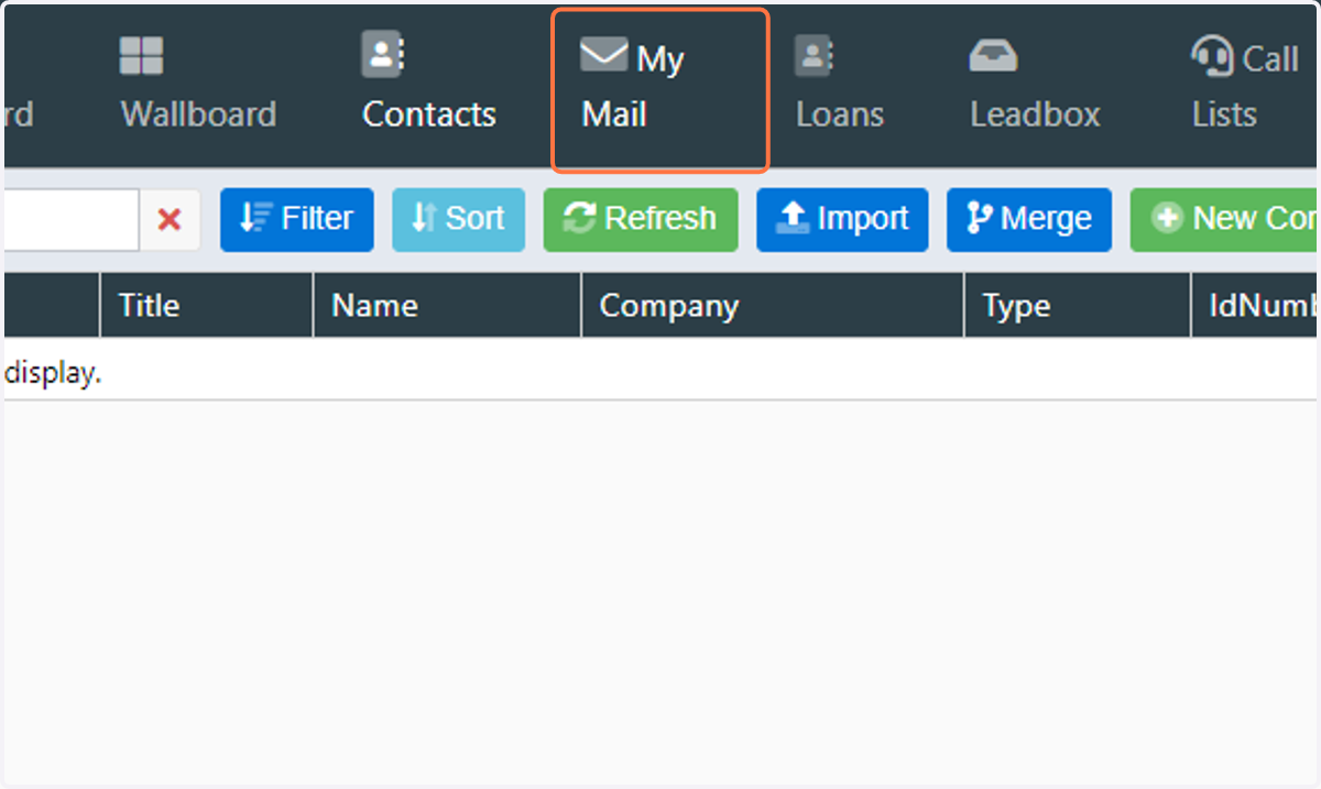 Click on "My Mail"