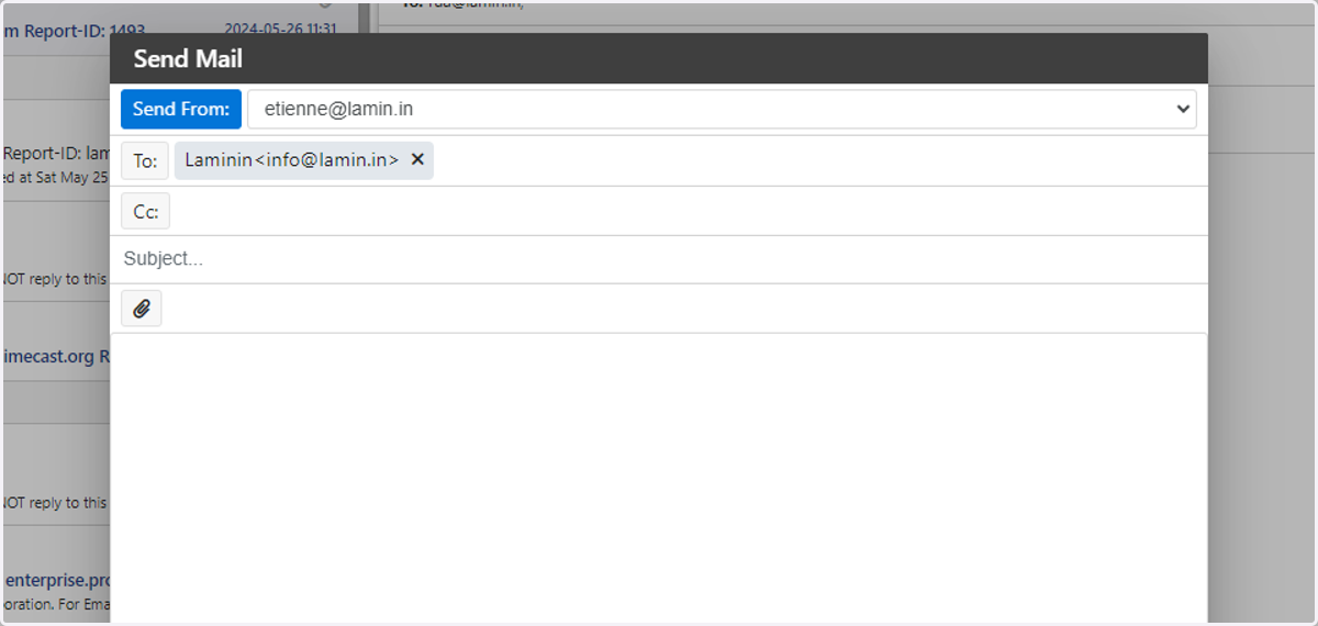 Click on the contact you want to send an email to