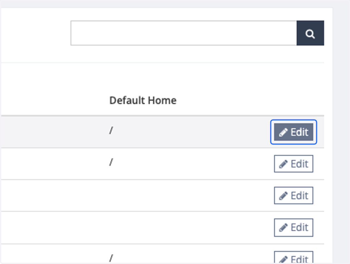 Return to the User Role page, select the newly created role, and click "Edit."