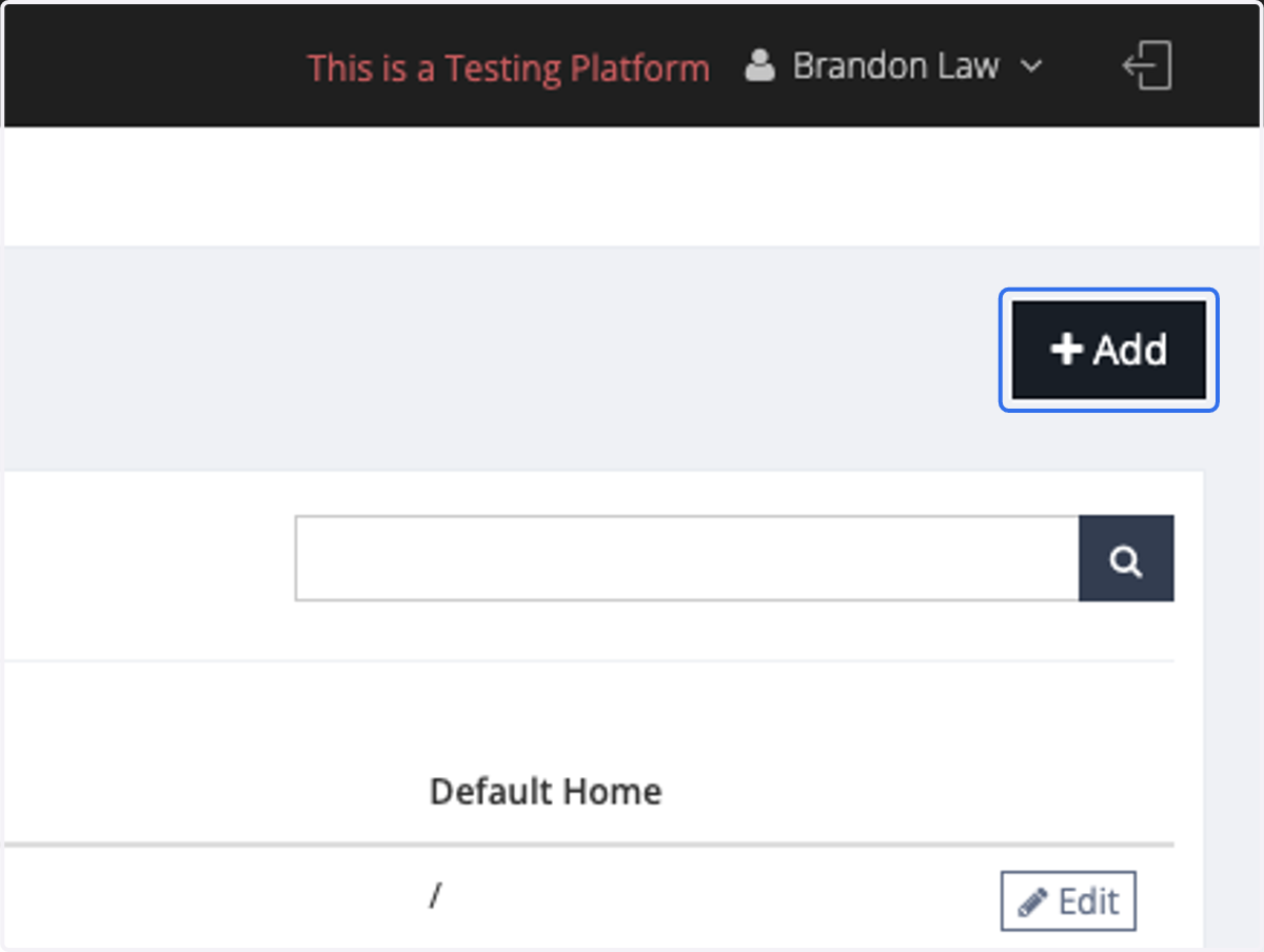 Click on Add