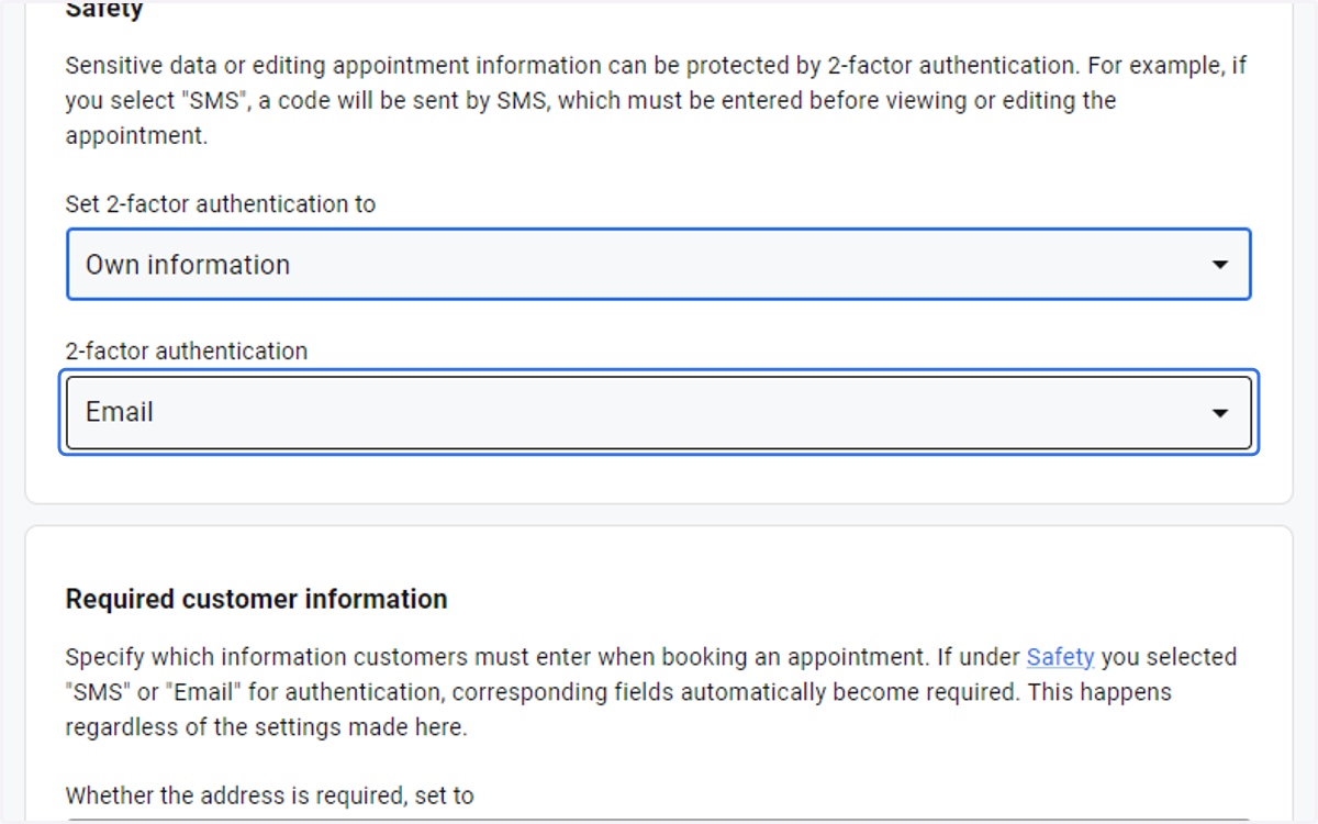 select Own Information