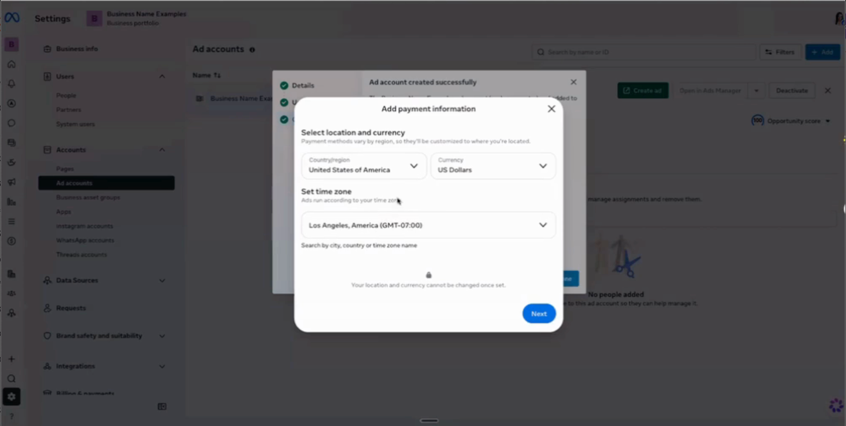 Ensure all fields and Click on Next