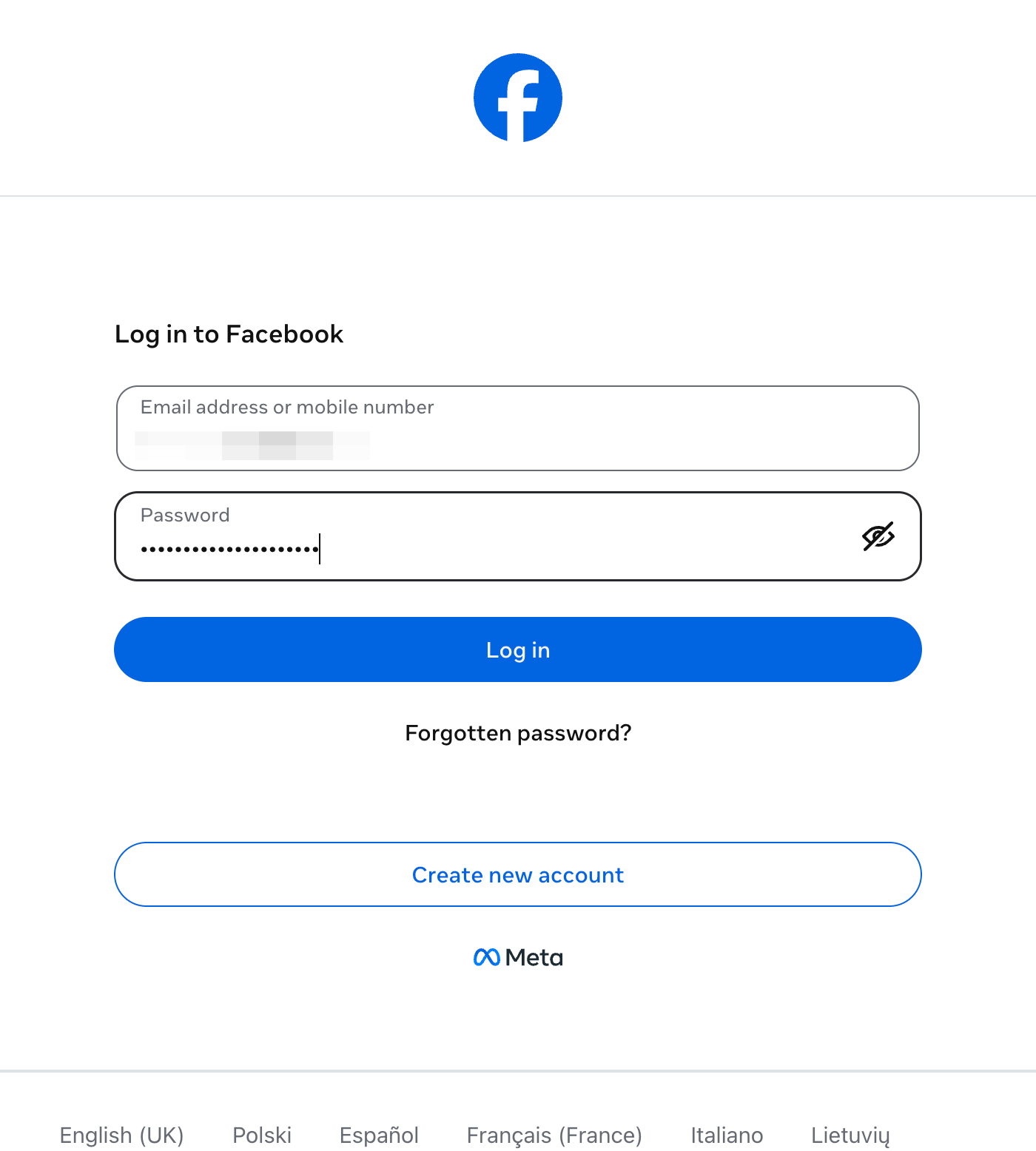 Type password