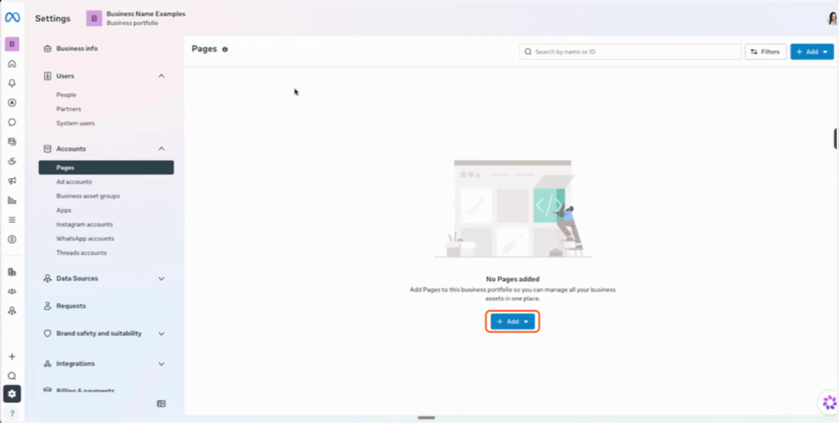 Click on Pages