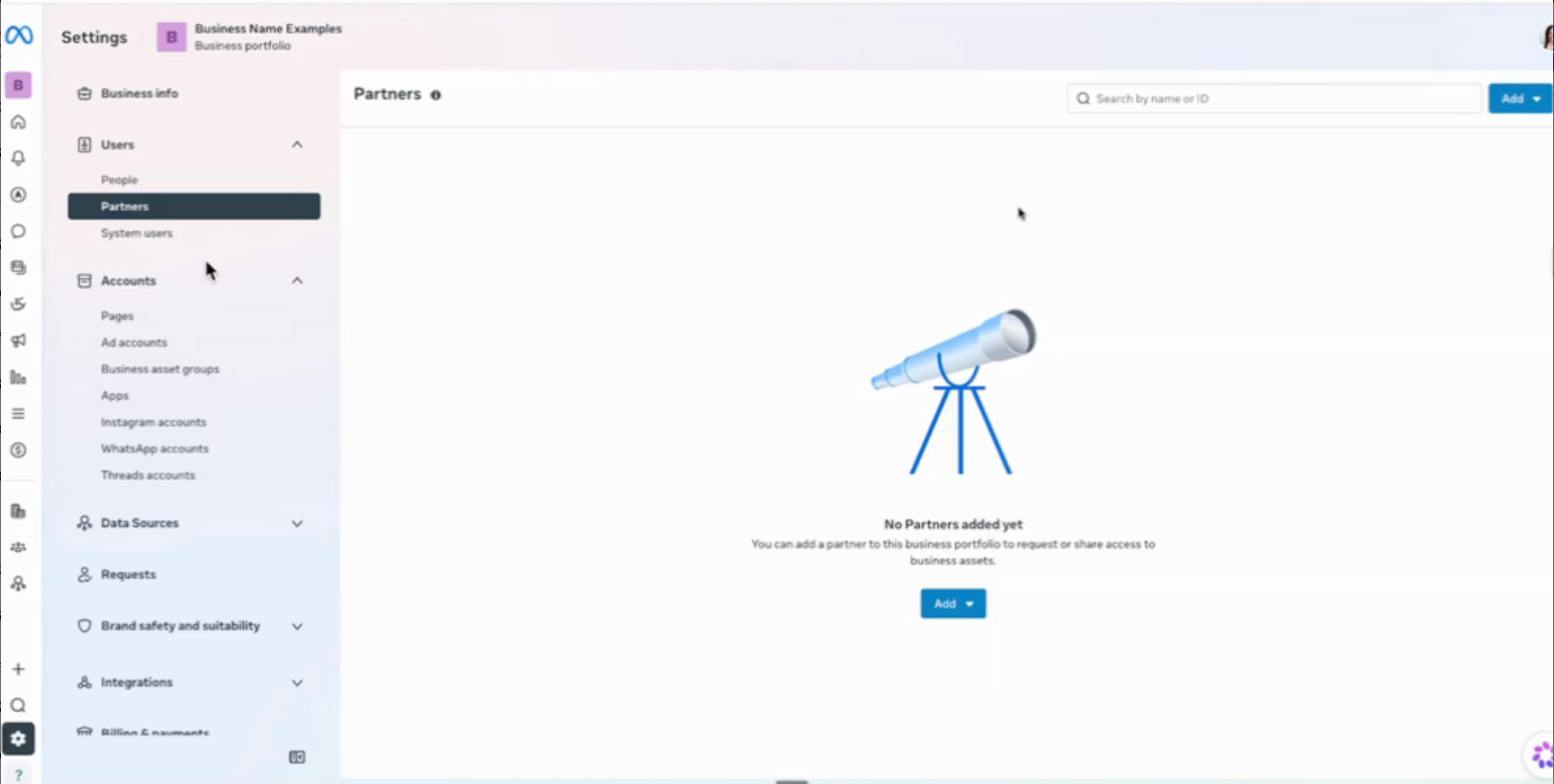 Click on Partners