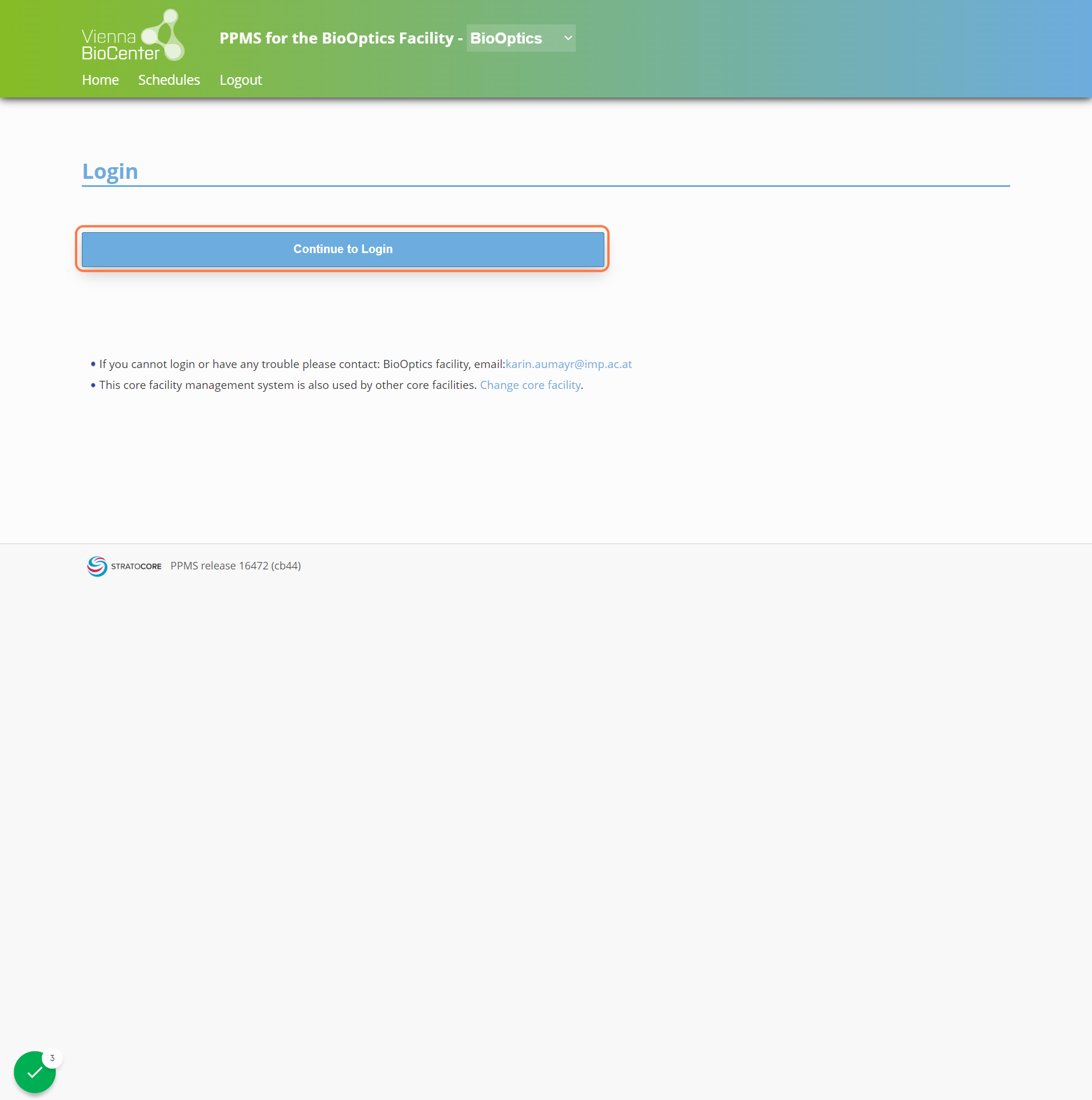 Click on Continue to Login