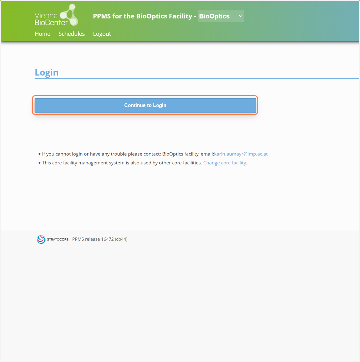 Click on Continue to Login