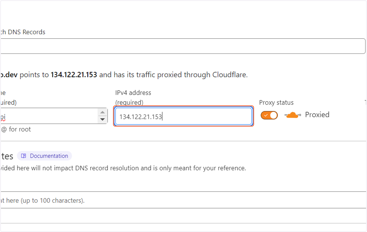 Paste "your_ipv4_vps_public_ip" into input (In my case -> 134.122.21.153)