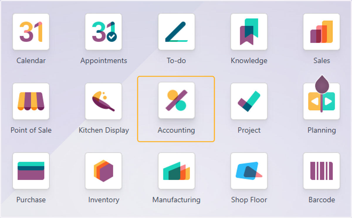 Click on Accounting
