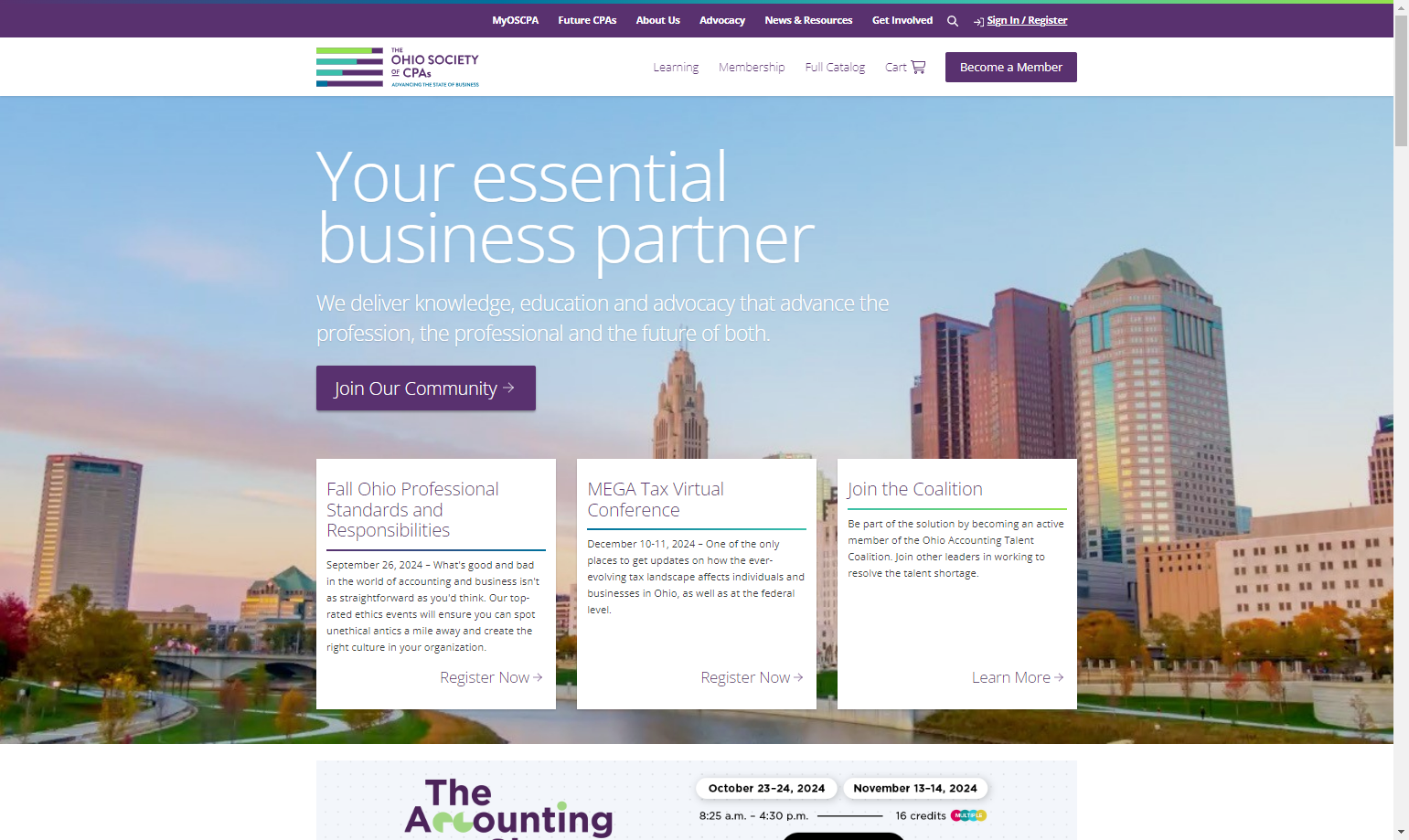 Click on Sign In / Register