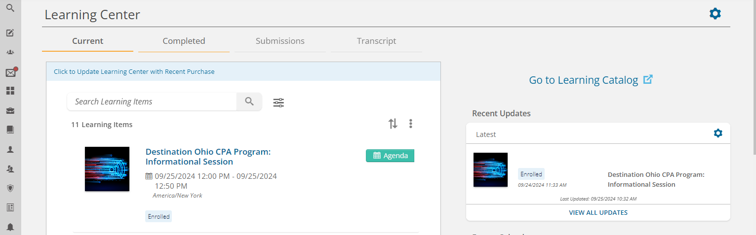 Click on Completed Tab