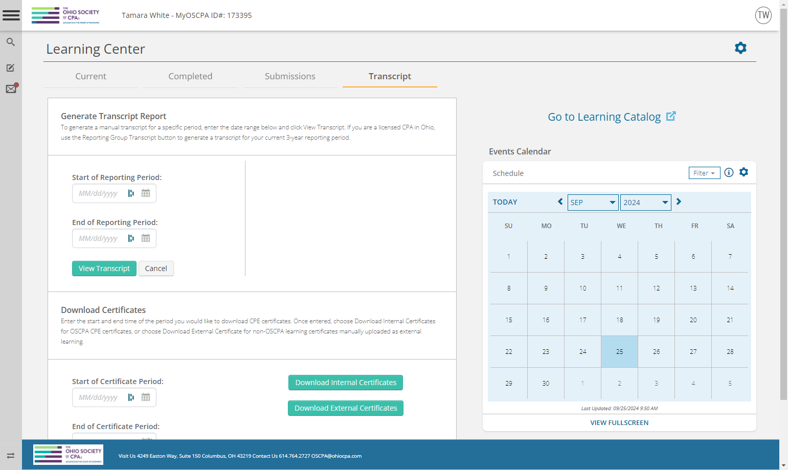Search by a date range