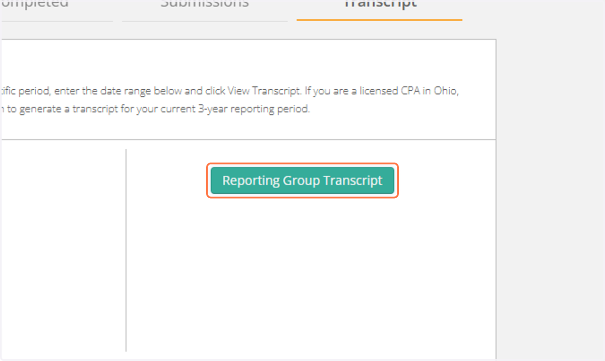 Click on Reporting Group Transcript