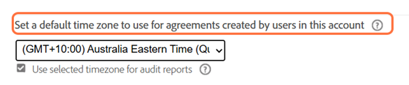 Set a Default Time Zone for Agreements