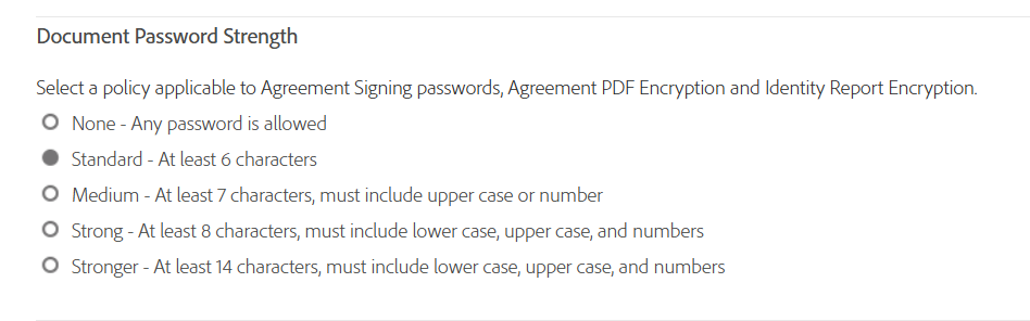 Document Password Strength