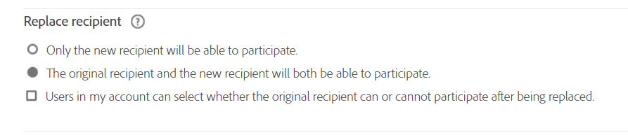 Replace Recipient