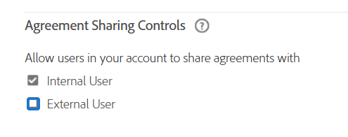 Agreement Sharing Controls