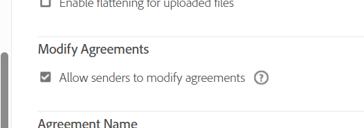 Modify Agreements