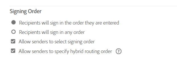 Signing Order