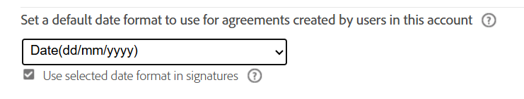 Set a Default Date Format for Agreements