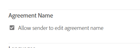 Agreement Name
