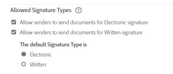 Allowed Signature Types