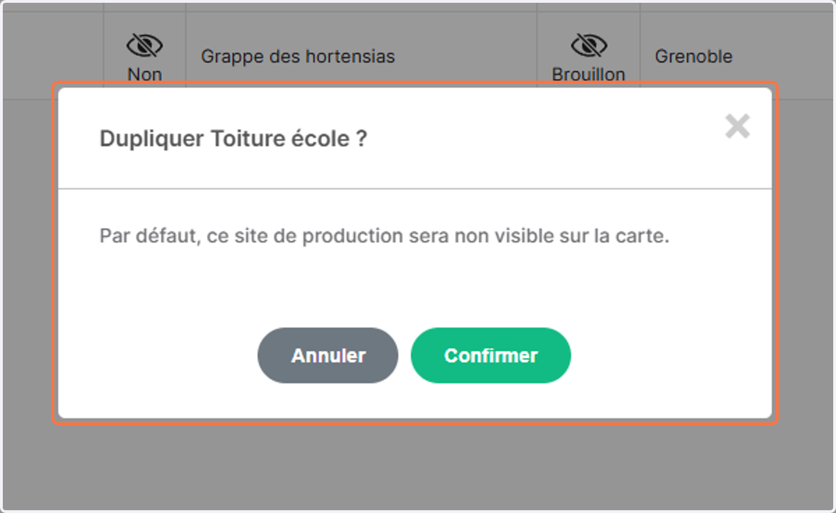 Cliquer sur "Confirmer"