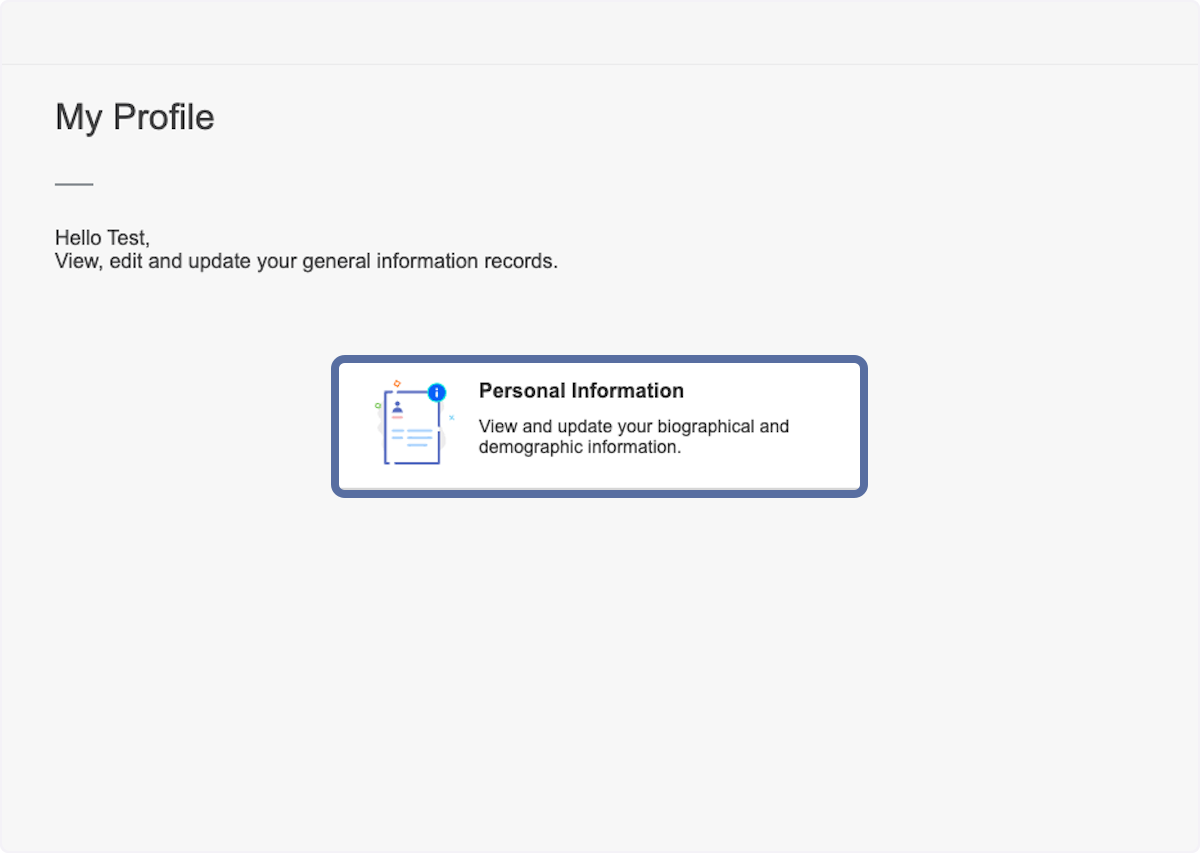 Select "Personal Information"