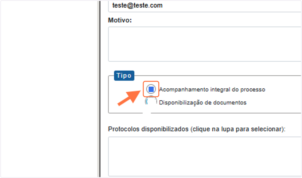 Defina o tipo de disponibilização