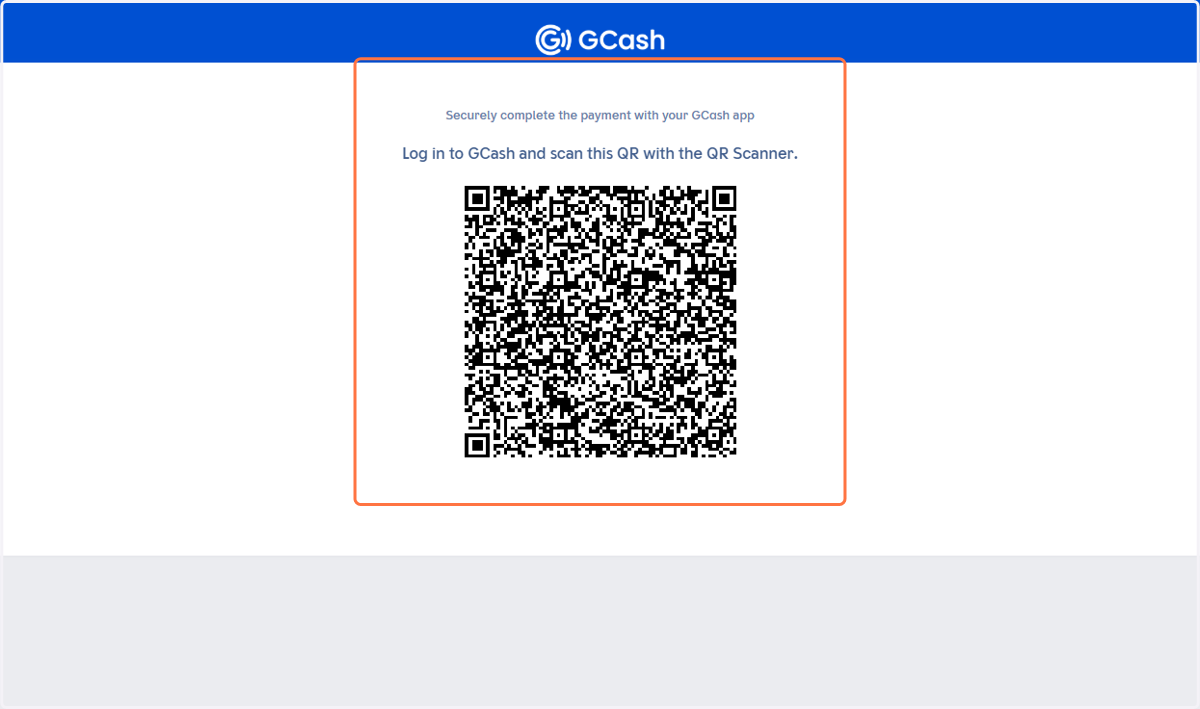 Scan the QR Code using your GCASH App
