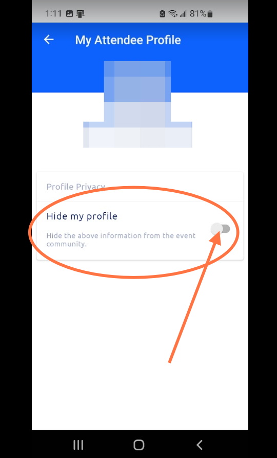 To make your profile private select the hide my profile option.
