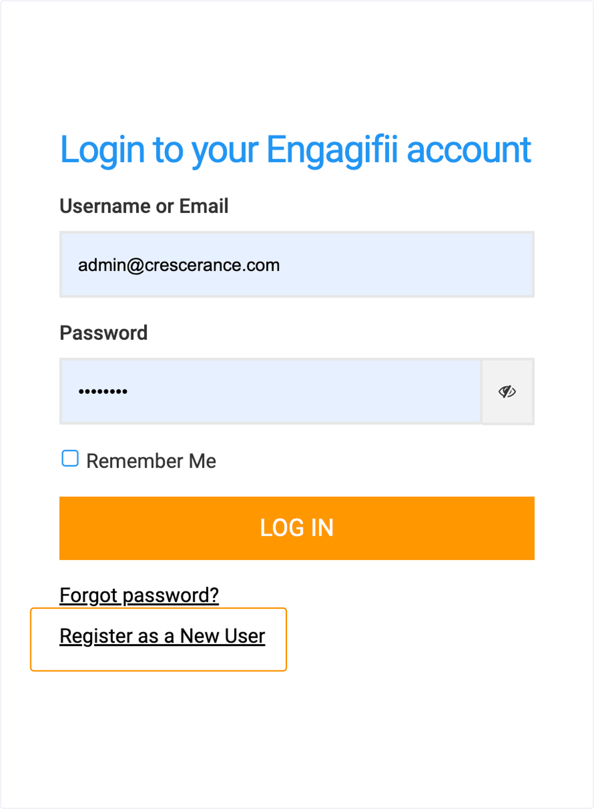 Depending on your workspace settings, determined by your account administrator, you may have the ability to create a new account from the Log In page.