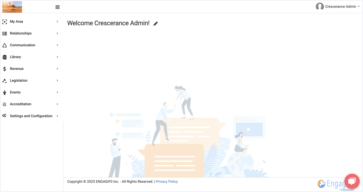 Once you are logged in, you will be on the Engagifi homepage