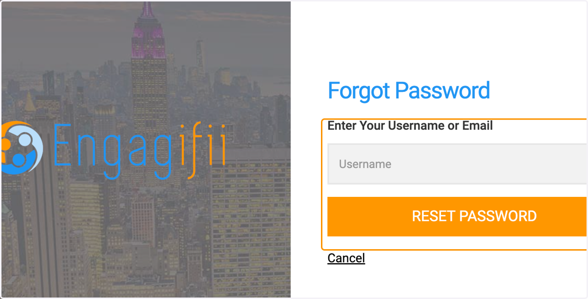 Click on Forgot password if you need to reset your password