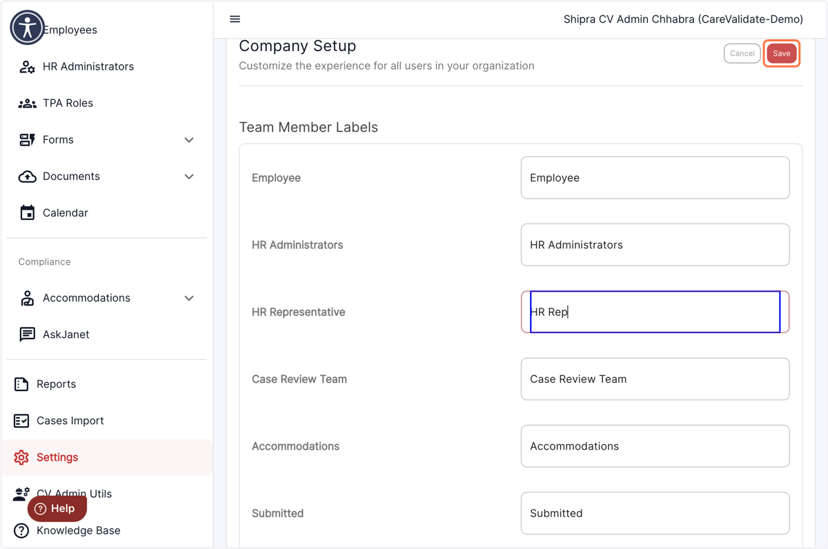 Click on Save to save these settings for future.