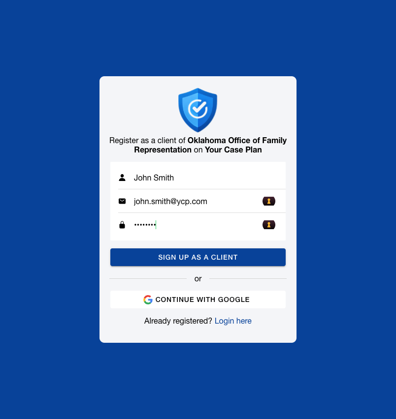 Type password