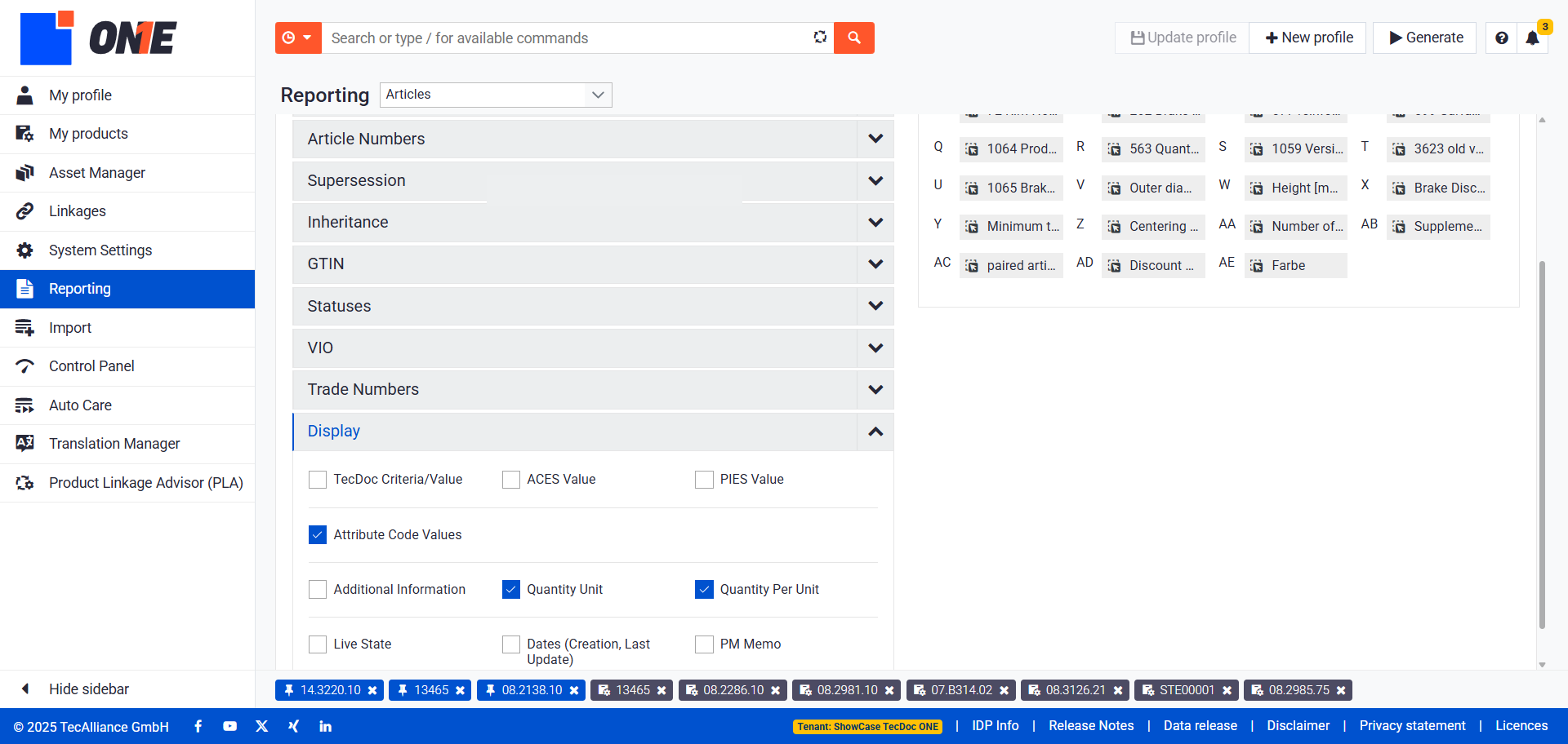 After creating this profile, you could also create another one based on this, just extending (or removing the information)